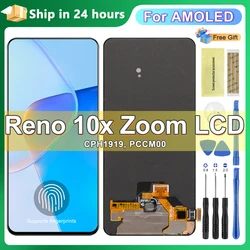 AMOLED For Oppo Reno 10x Zoom Display, For Reno10X Zoom CPH1919 PCCM00 LCD Touch Screen Digitizer Assembly with FingerPrint