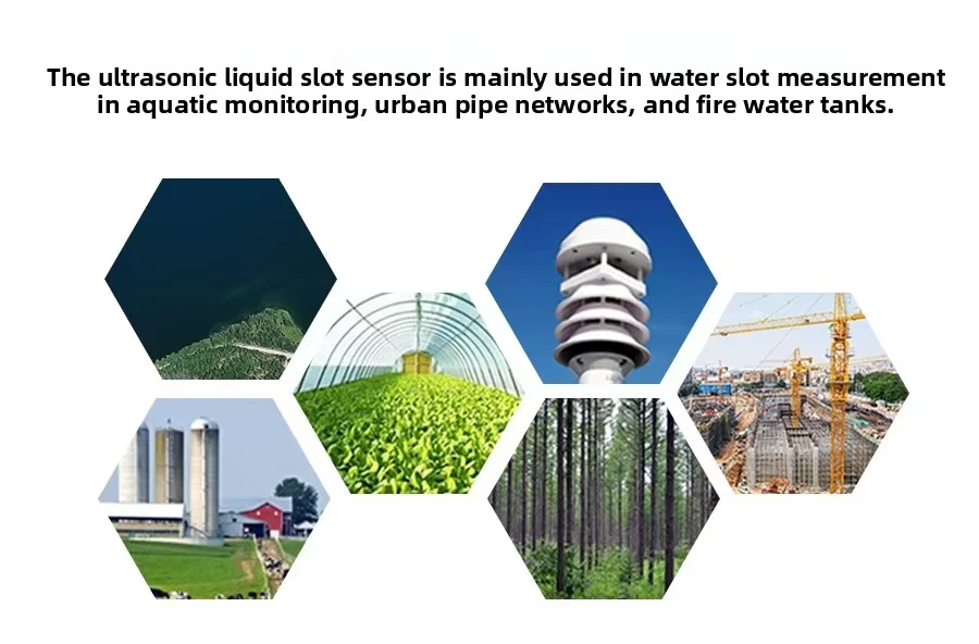 Ultrasonic Level Gauge Distance Sensor Digital Tube Display RS485 Current Voltage Water Level Monitor