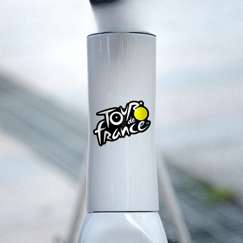 2pcs Cycling Race Themed Yellow Dot Vinyl Decal Waterproof Sticker DIY Accessories For Road Bike Mountain Bike Laptop