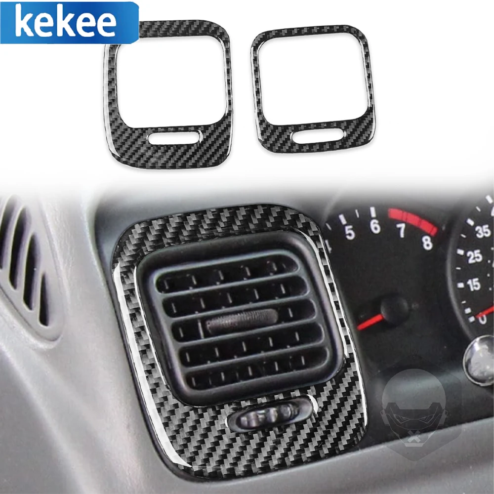 

For SUZUKI Grand Vitara 1999-2002 Real Carbon Fiber Car Air Conditioning Outlet Frame Sticker Auto Interior Trim Accessories