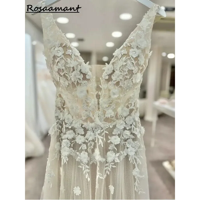 Ilustración vintage con cuello en V y espalda abierta, vestidos de novia de corte A, apliques sin mangas, corsé de encaje, vestidos de novia campestres personalizados