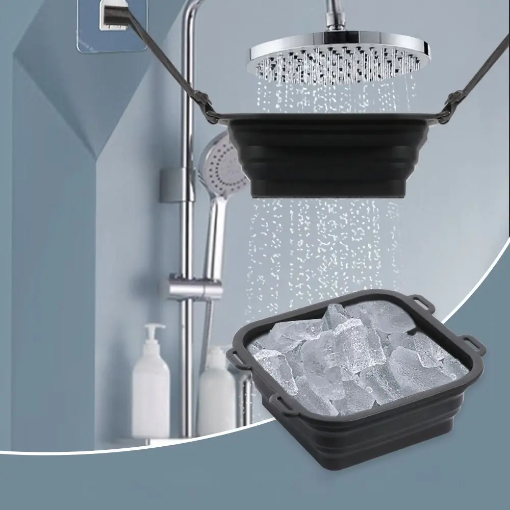 

Silicone Ice Bath Barrel Portable Foldable Ice Bath Tub Bucket Improved Blood Circulation Rapid Cooling Ice Shower Barrel Home