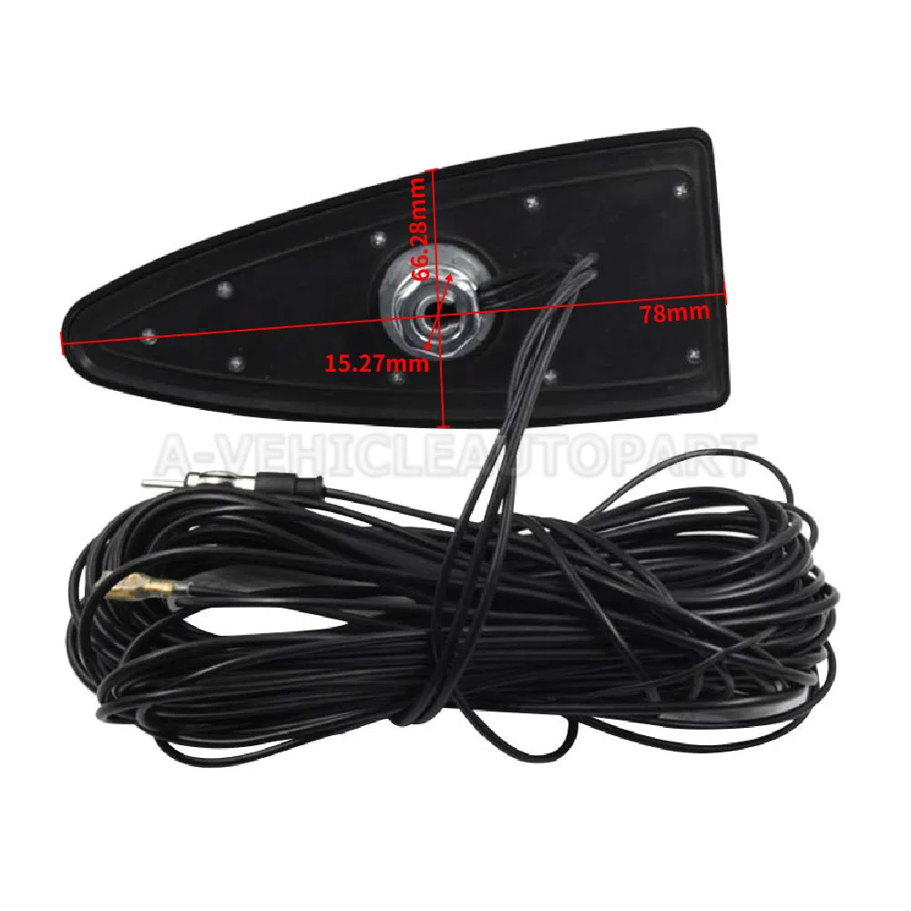 DAB + FM Roof Antenna Car Aerial Shark Design Active SMB Female DIN Connecto