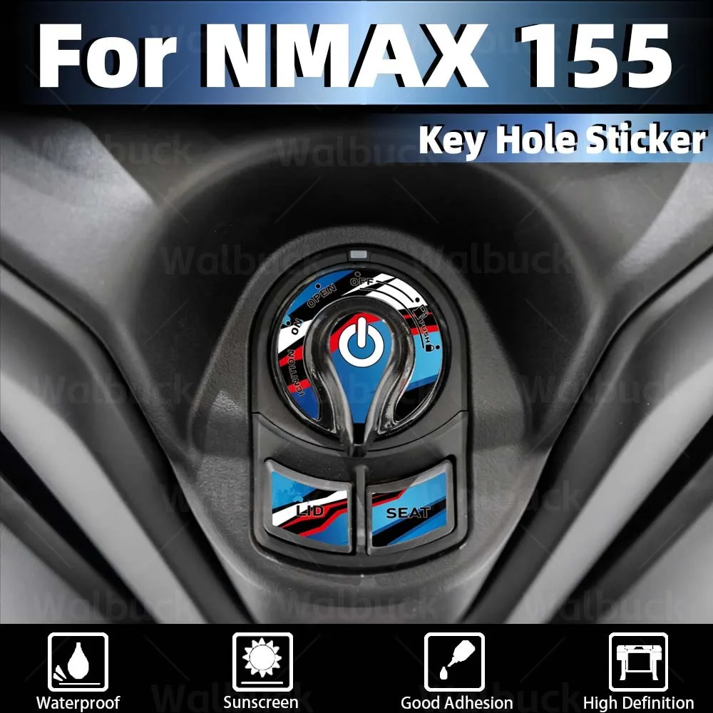 For Nmax155 NMAX 155 nmax155 Motorcycle Ignition Engine Start Cover Protection Sticker Moto Key Hole Decorative Reflective Decal