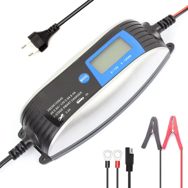6V 12V Lead Acid Battery Charger 7 stage Smart Car Charger with SAE connector Waterproof outside repair Battery Charger