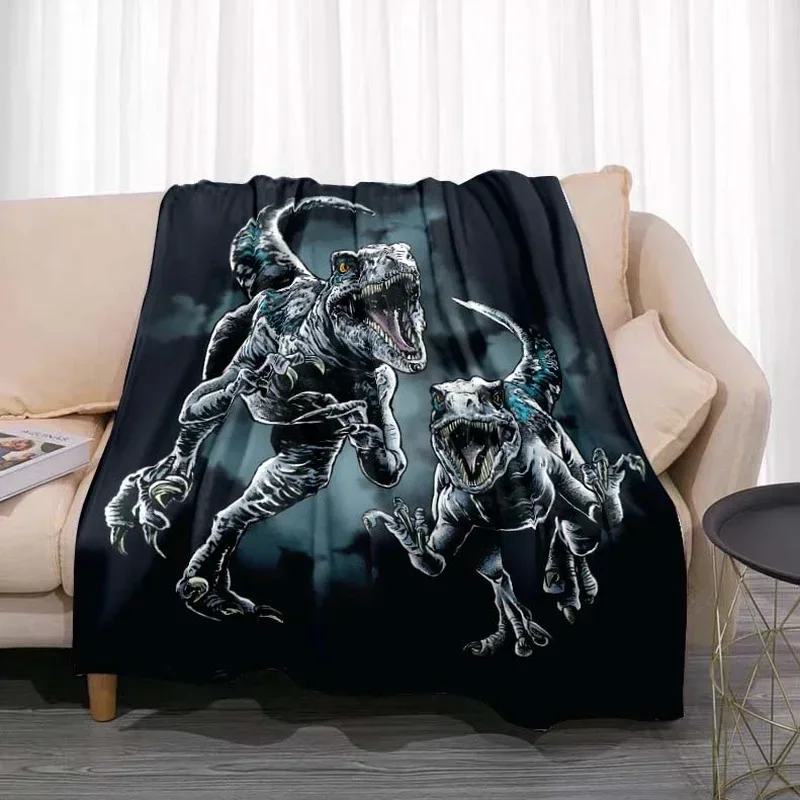 

Dinosaur Flannel Blanket Ancient Ferocious Beast Blanket Picnic Soft Bedspread Camping Throw Blanket for Bed Sofa Office Gifts