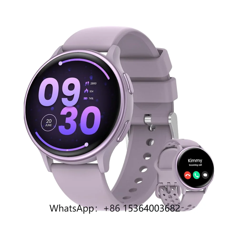 

TJXL-Women's 1.27 Smart Fitness Tracker Watch IPS 24/7 Heart Rate Steps Pedometer Monitor iOS Android iPhone Compatible Perfect