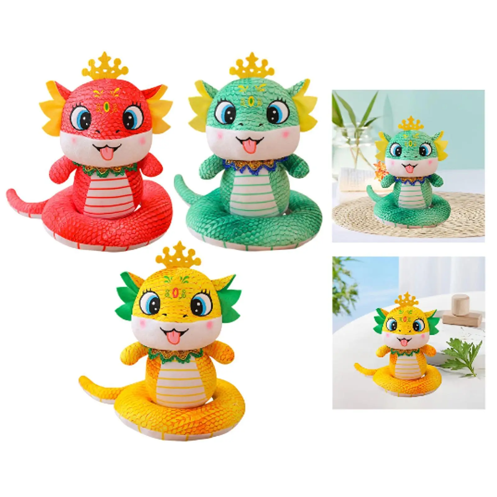 

Chinese New Year Snake Plush Toy 2025 New Year Ornament for Dorm Living Room