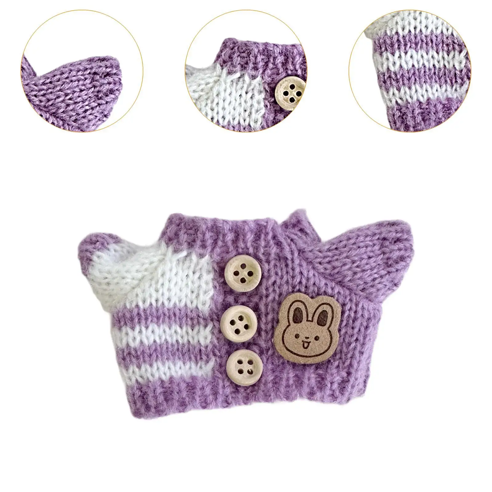 Gevulde pop trui Educatieve kleding voor kinderen DIY Maak je eigen pop Pluche poppenkleding Pluche pop trui voor 6,69'' pop