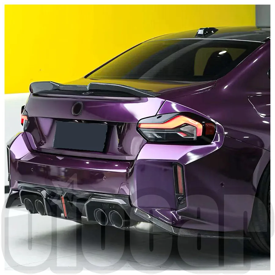 OiOMOTORS V2 Style Pre-preg Dry Carbon Fiber Rear Diffuser Kit 3PCS for BMW G87 M2