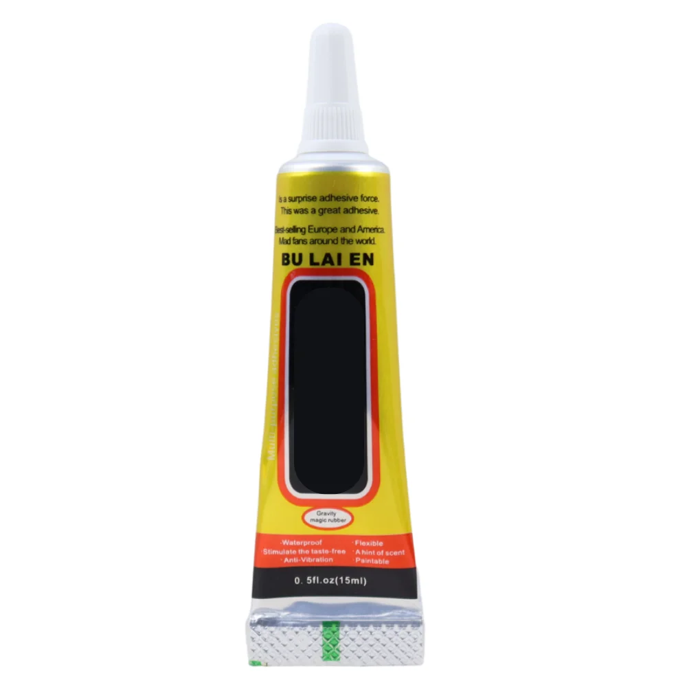 Phone Battery Cover Frame Gap Filling DIY Glue Black Contact Repair Adhesive with Precision Applicator Tip 15ML 50ML 110ML