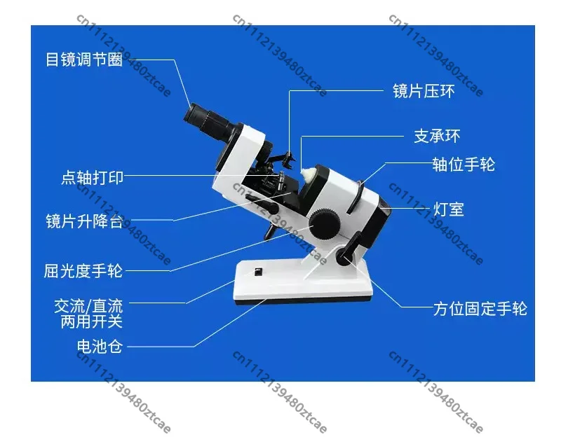 Eyewear Equipment NJC-5 Manual Adjustment Internal Reading Lens Focimeter Portable Barrel Inspection Instrument