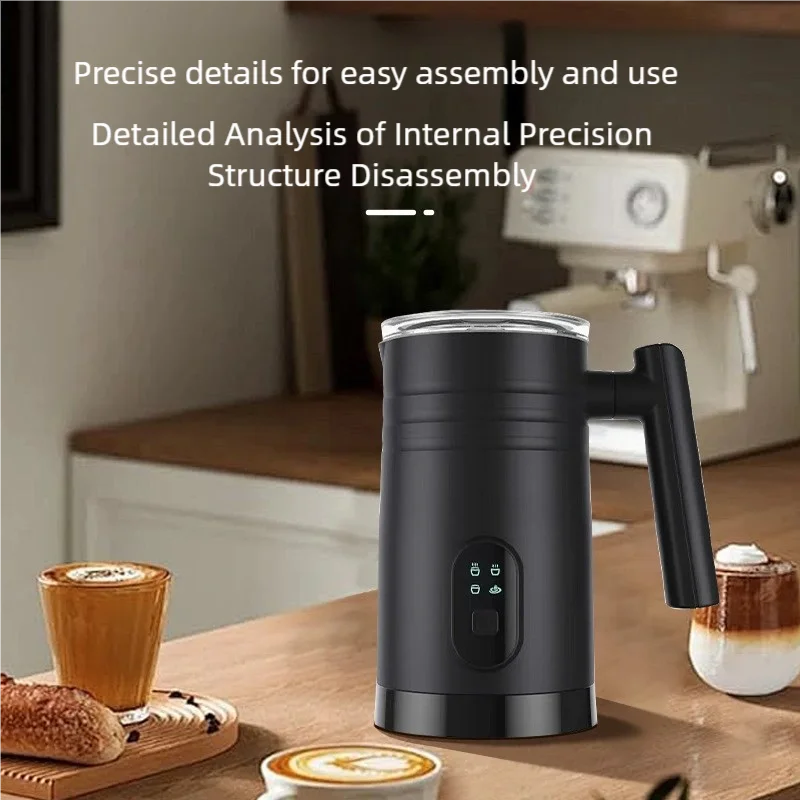 4-in-1 전기 우유 비터 핫 & 콜드 다기능 거품기 라떼 카푸치노 초콜릿 자동 우유 거품기 믹서