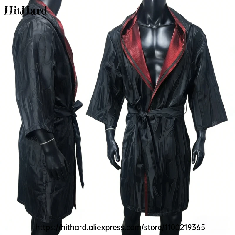 Boxing Training Robe Hooded Long Sleeve Fight Gown for Men Women Boxing Practice Competition Costume Muay Thai Kickboxing Wear