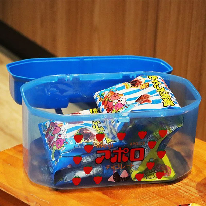 Cute Cartoon Kids Double Layers Storage Box Portable Plastic Toys Crayon Snack Building Block Organizer Eco-Friendly Material