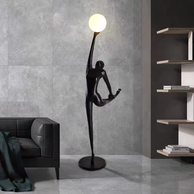

Ballet Girl Decorative Floor Lamp Ins Wind Living Room Sofa Lamp Nordic Sculpture Art Hotel Lobby Office Standing Light