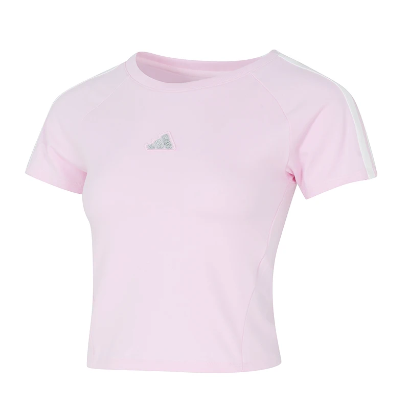 

Футболка Adidas, женская спортивная одежда для фитнеса, тренировок, бега, удобная, дышащая, повседневная, с короткими рукавами Ks0277