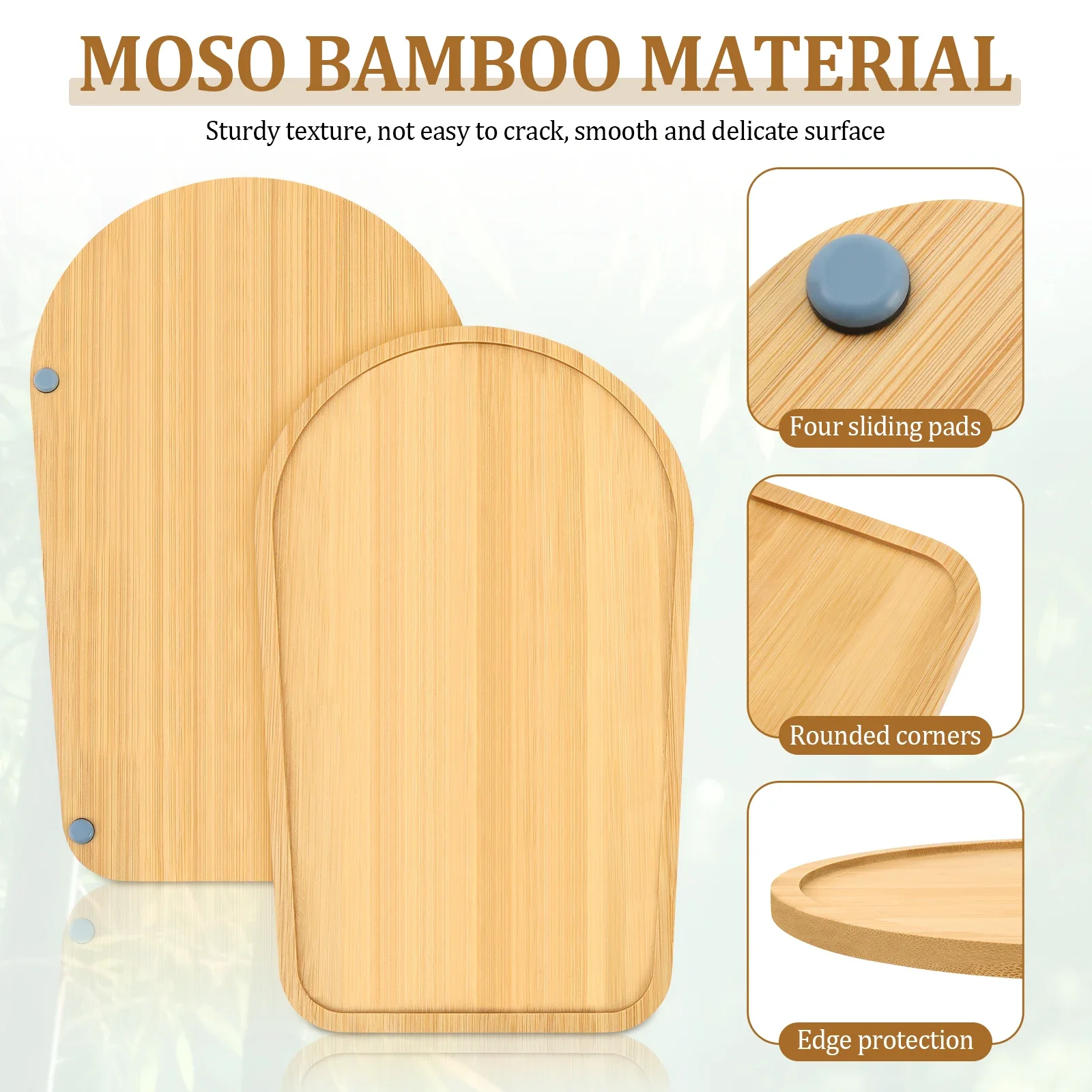 Bamboo Sliding Board for 4.3L - 4.8L Sliding Pad for Food Processor Mixer Moving Board for Kitchen Accessory Mover Slider Mat