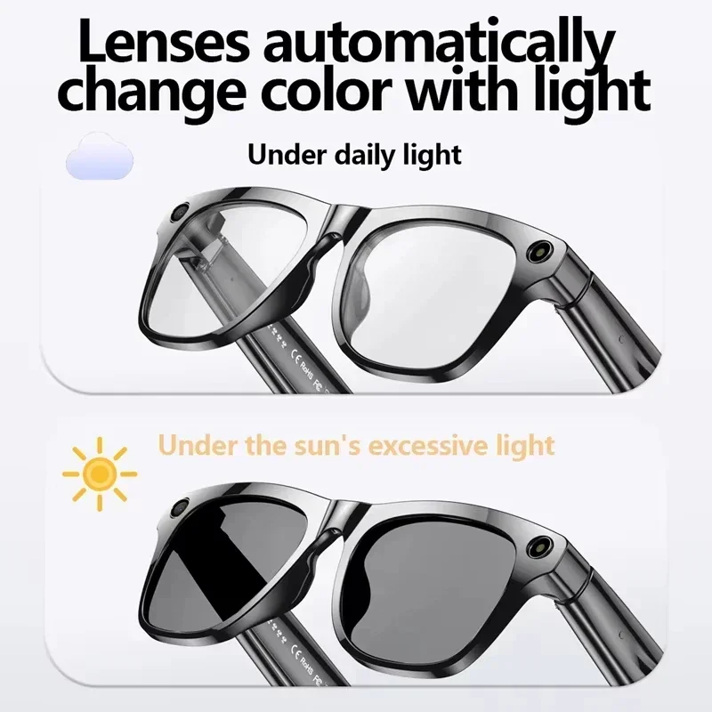 Lenovo 8K AI Smart Sunglasses 1600MP Camera ChatGPT Touch Sport Glasses Music Player Voice Assistant Bluetooth Calling 2026 New image 6