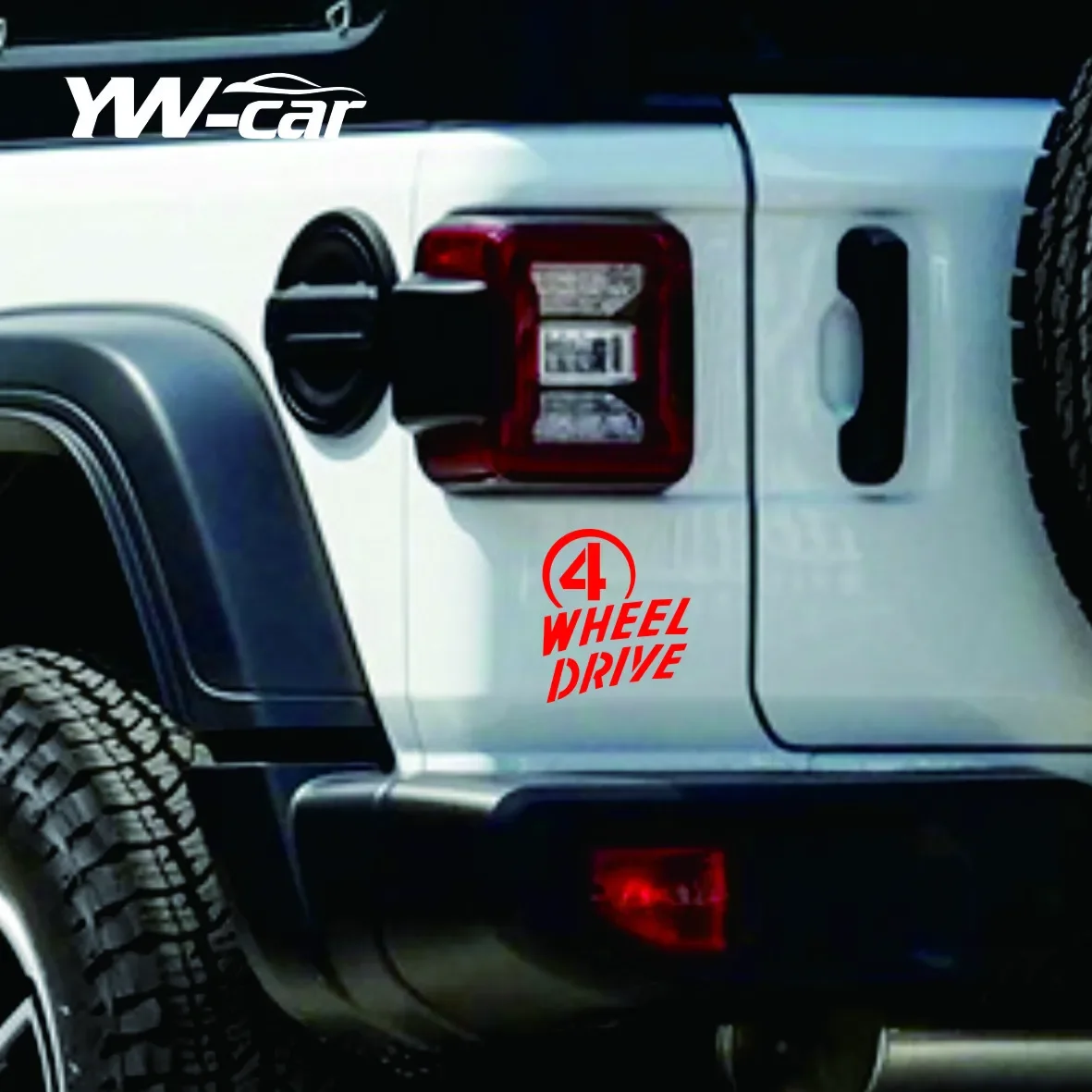 4 Wheel Drive Willys Overland Decal Sticker Graphics For Jeep Wrangler Unlimited JK TJ YJ CJ XJ 2007-2017 2018 2019 2020 2021