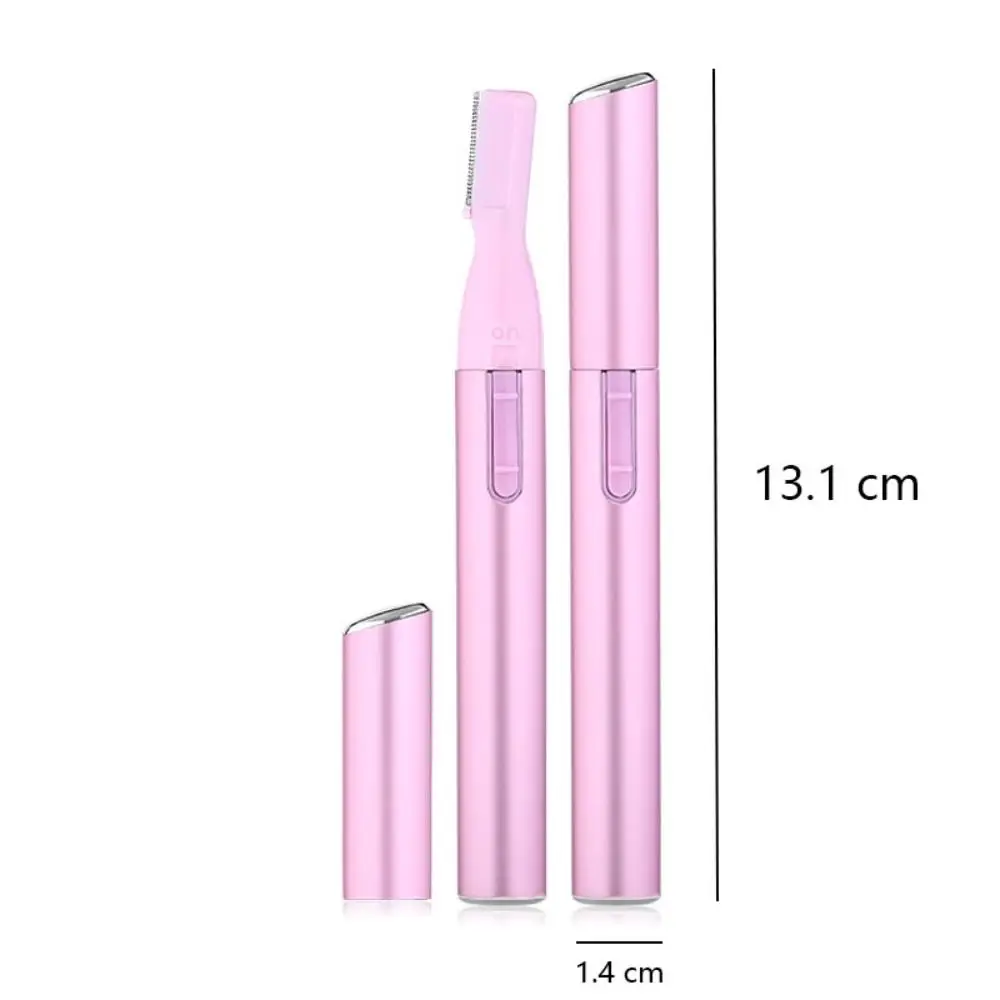 เครื่องกันคิ้วไฟฟ้าแบบใหม่ อัตโนมัติ ชาร์จผ่าน USB กำจัดขนบนใบหน้า สีชมพู เครื่องโกนคิ้วขนาดเล็ก