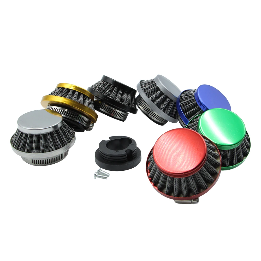 Filtro Aria Moto da 42mm con Connettore per Motore a 2 Tempi, Pocket Bike, Ciclomotore, Mini Moto, Scooter, Quad, ATV, Dirt Bike - Ricambio