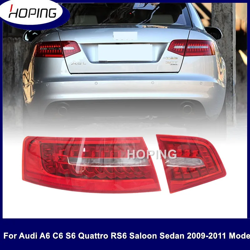 

Hoping Rear Bumper Tail Light For Audi A6 C6 S6 Quattro RS6 Saloon Sedan 2009 2010 2011 LED Rear Lamp 4F5945095J 4F5945096J