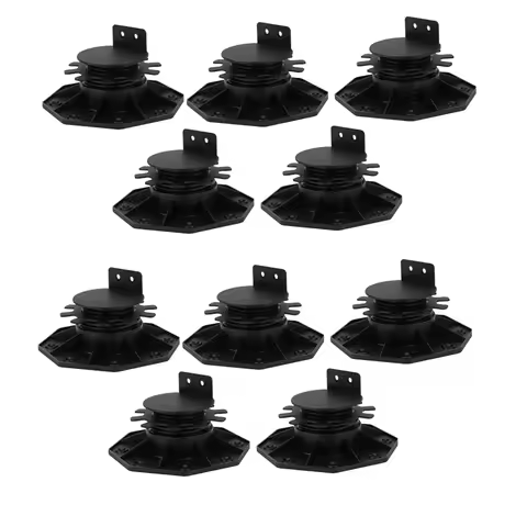 Hot Sale 10Pack Adjustable Deck Support Pedestal Deck Foundation Base Support For Floating Deck Platform Deck Floor Height