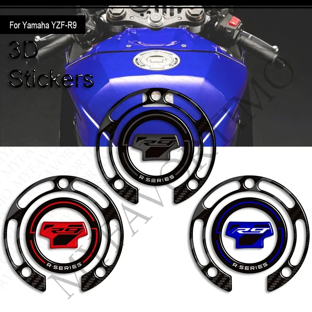For YZF-R9 YZFR9 YZF R9 2025 2026 Motorcycle  Tank Pad TankPad Cap Grips Gas Fuel Kit Knee Stickers Decals Protection