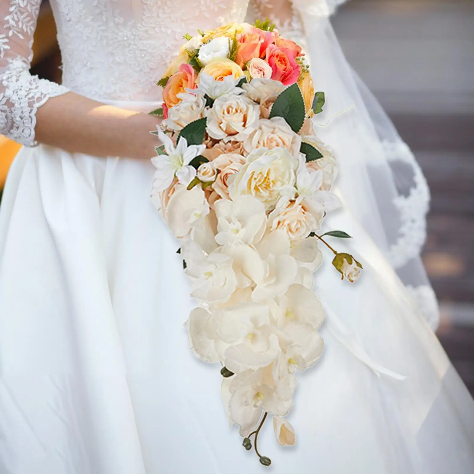 

Bridal Bouquet Rustic Bridesmaid Flower Women Romantic Elegant Bridal Hand Flower for Valentine's Day Bridal Holiday Supplies