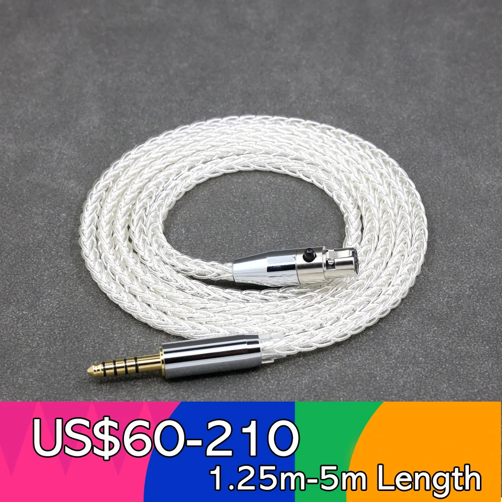 8 Core 99% 7n Pure Silver Palladium Earphone Cable For Beyerdynamic DT1770 DT1990 PRO AKG K181 pro 2015 M220 k271 LN008407