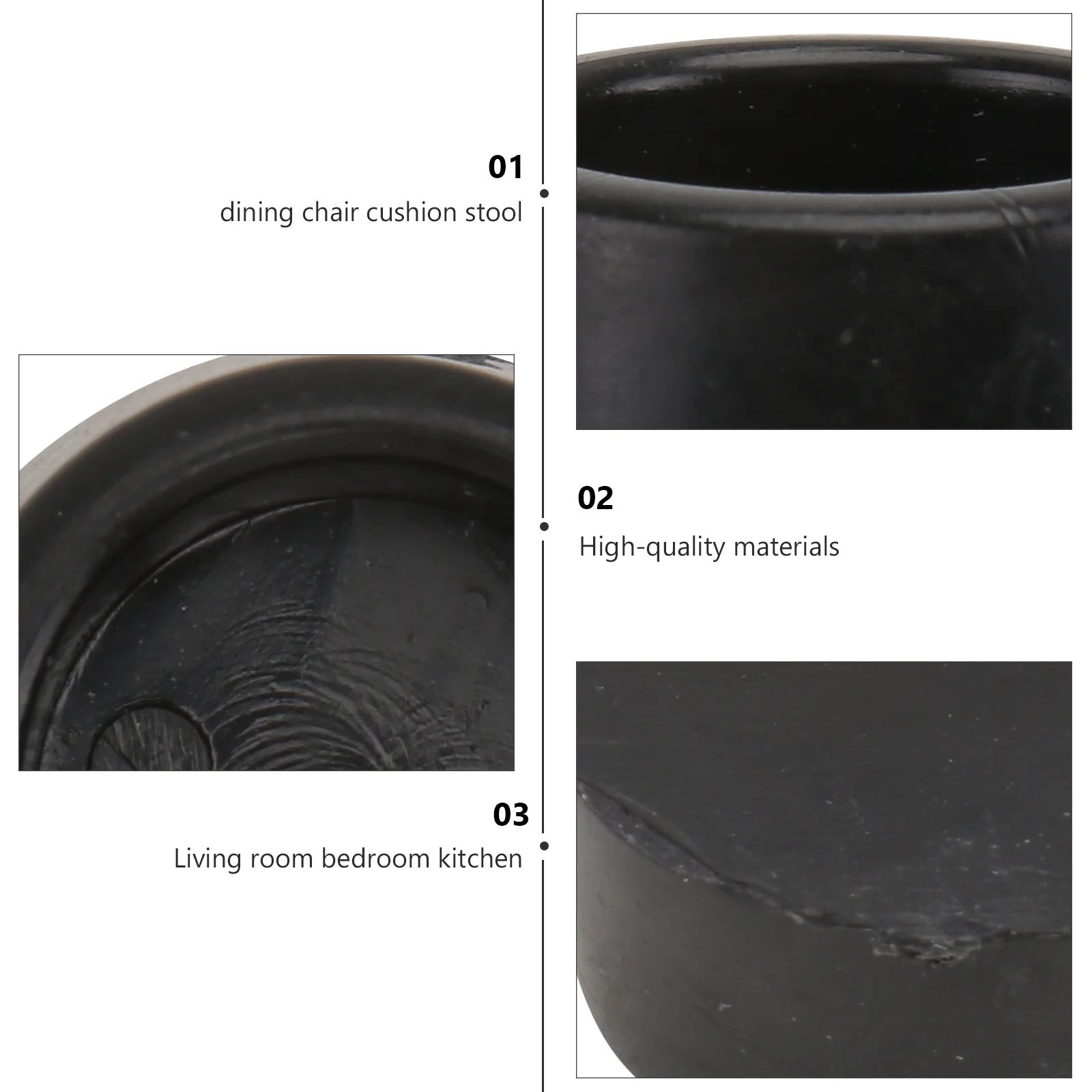 

40Pcs Table Chair Foot Covers Rubber Furniture Leg Protectors Non-Slip Floor Grips Furniture Feet Accessories Stool Foot Cover