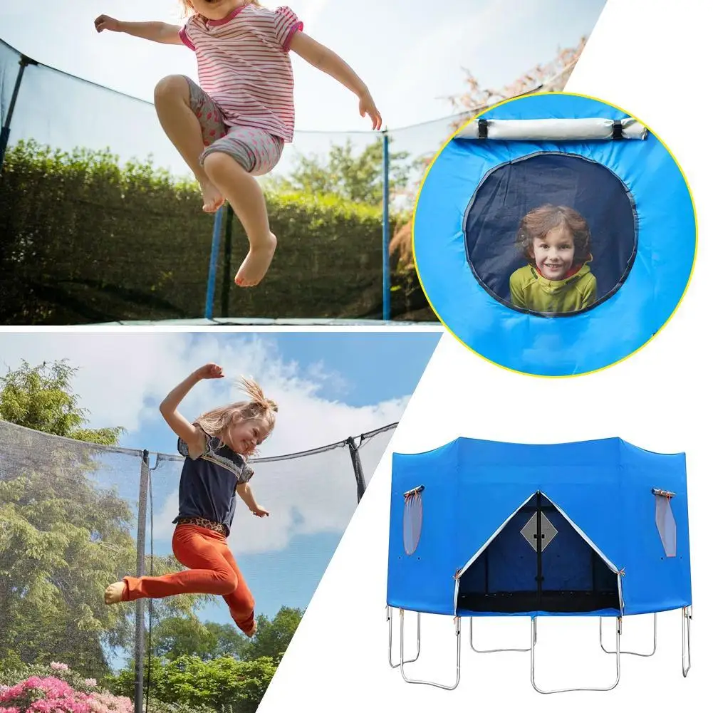 6/8/10/12/14/16ft Jumping Trampolines Tent Trampoline Sunshade Sun Protection Round Trampoline Shade Top Cover Trampoline Access