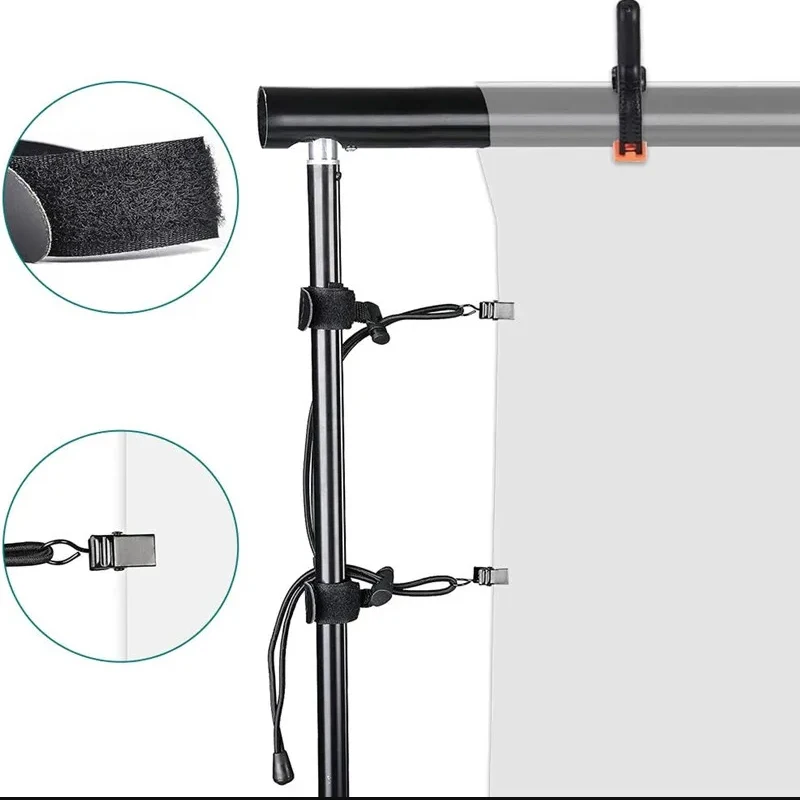 

2/4 шт., тканевый зажим для фотосъемки, застежки для фона, эластичные нейлоновые зажимы, многофункциональный держатель, ветрозащитная фиксированная одежда