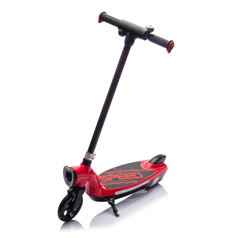 Kids Ride On Electric Scooter With Kickstand Scooter Bell Faster Speed And Longer Usage Time Rear Brake Wider Pedal Non-Slip