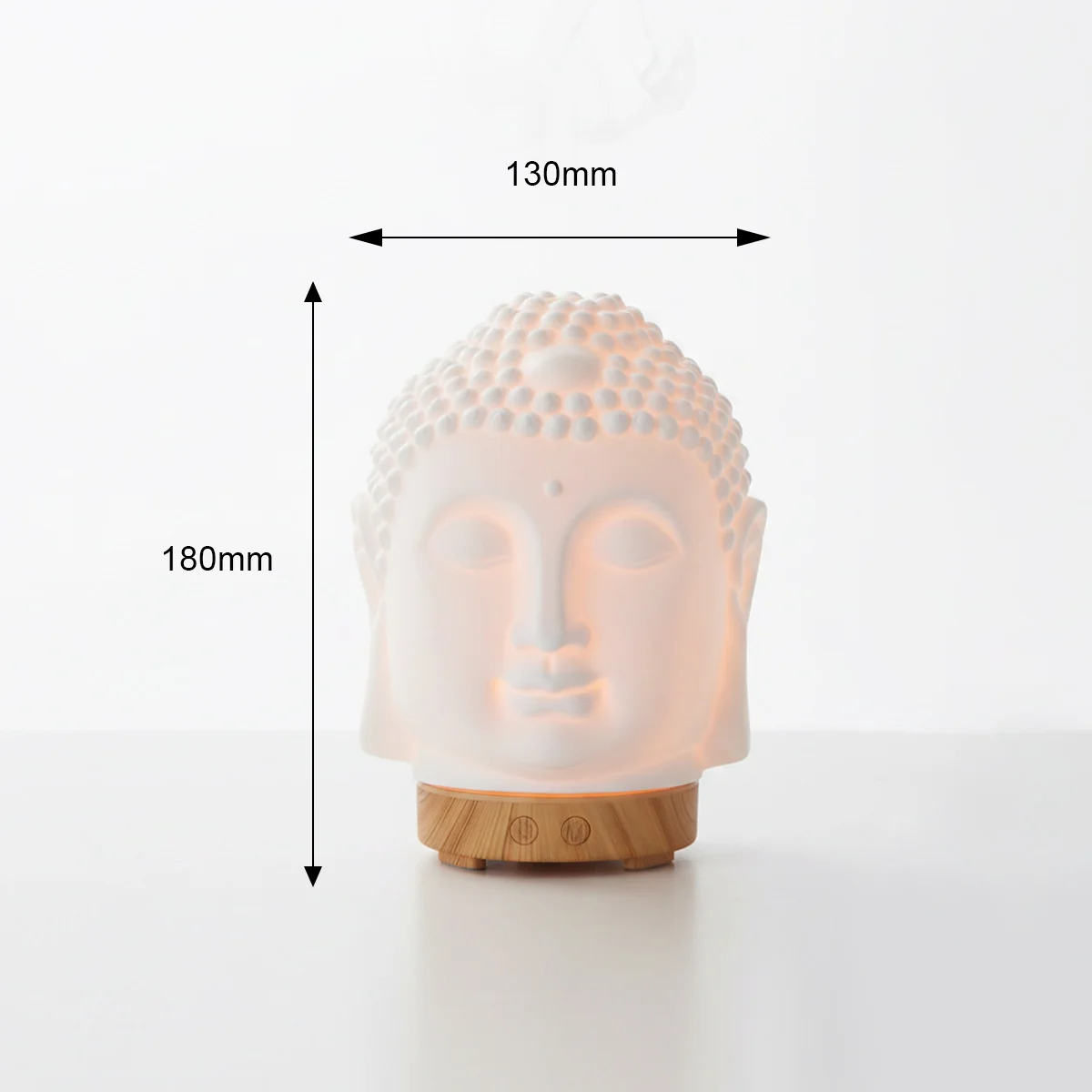 Essential Oil Diffuser Buddha Head Humidifier Fountain Air Purifier White Ceramic Portable Scent Diffuser Vintage Indoor Home