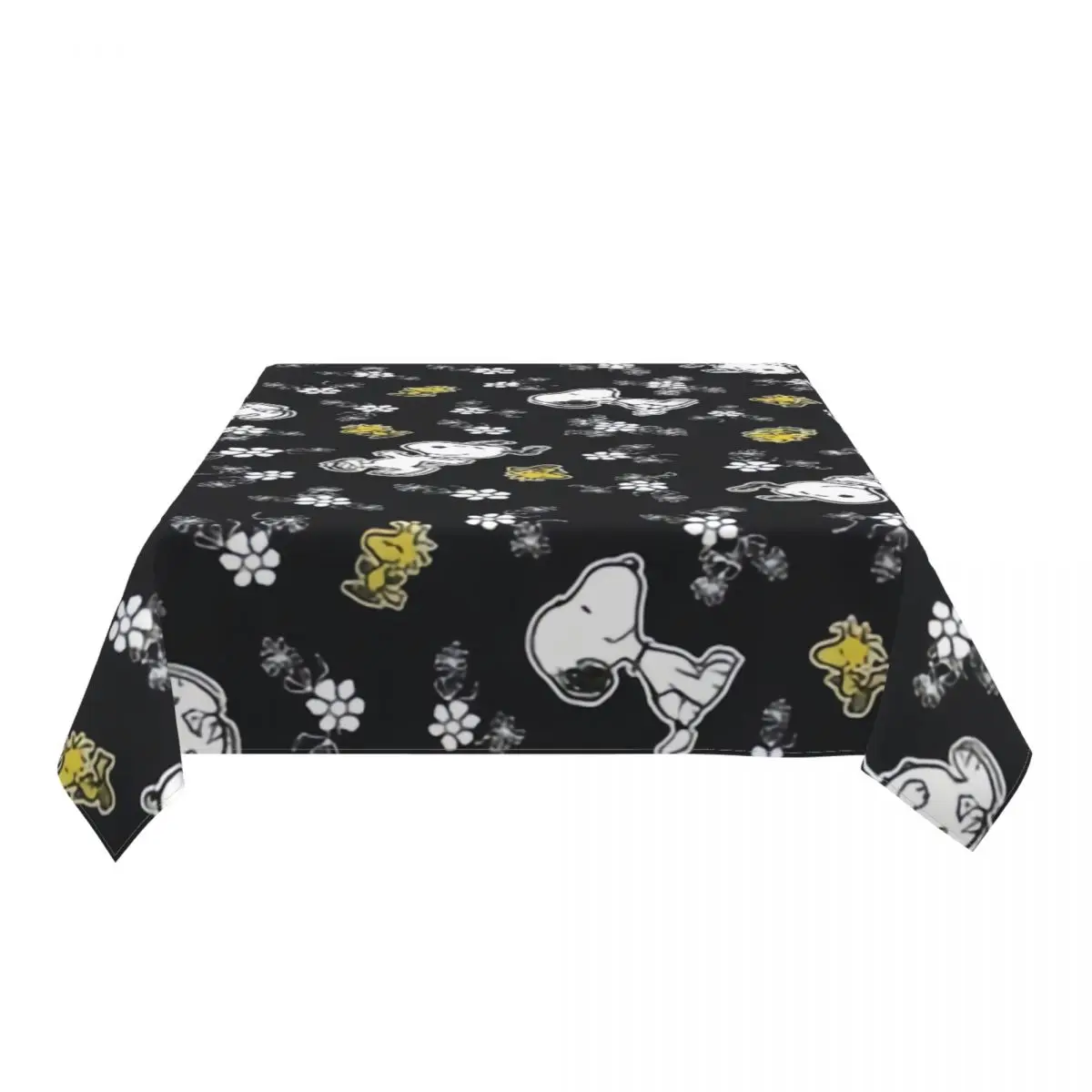 Customized Rectangular Disney Snoopys Woodstock Cartoon Beagle Tablecloth Fit 40\