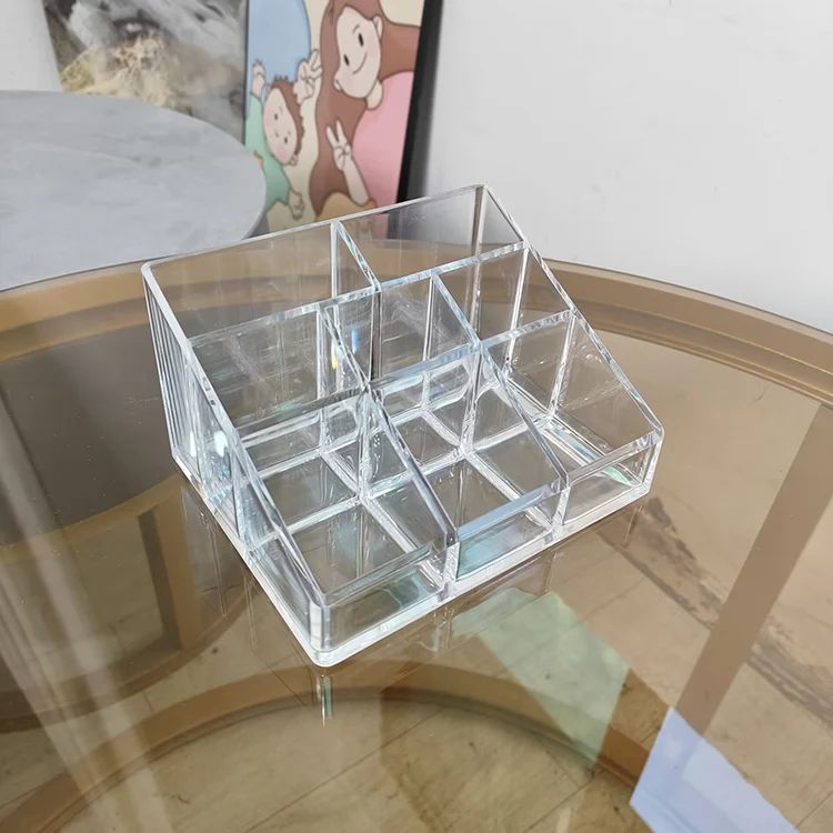 

Transparent Acrylic Desktop Organizer Box Lipsti Sample Cosmetic ature Storage Box Remote Control Holder Bede