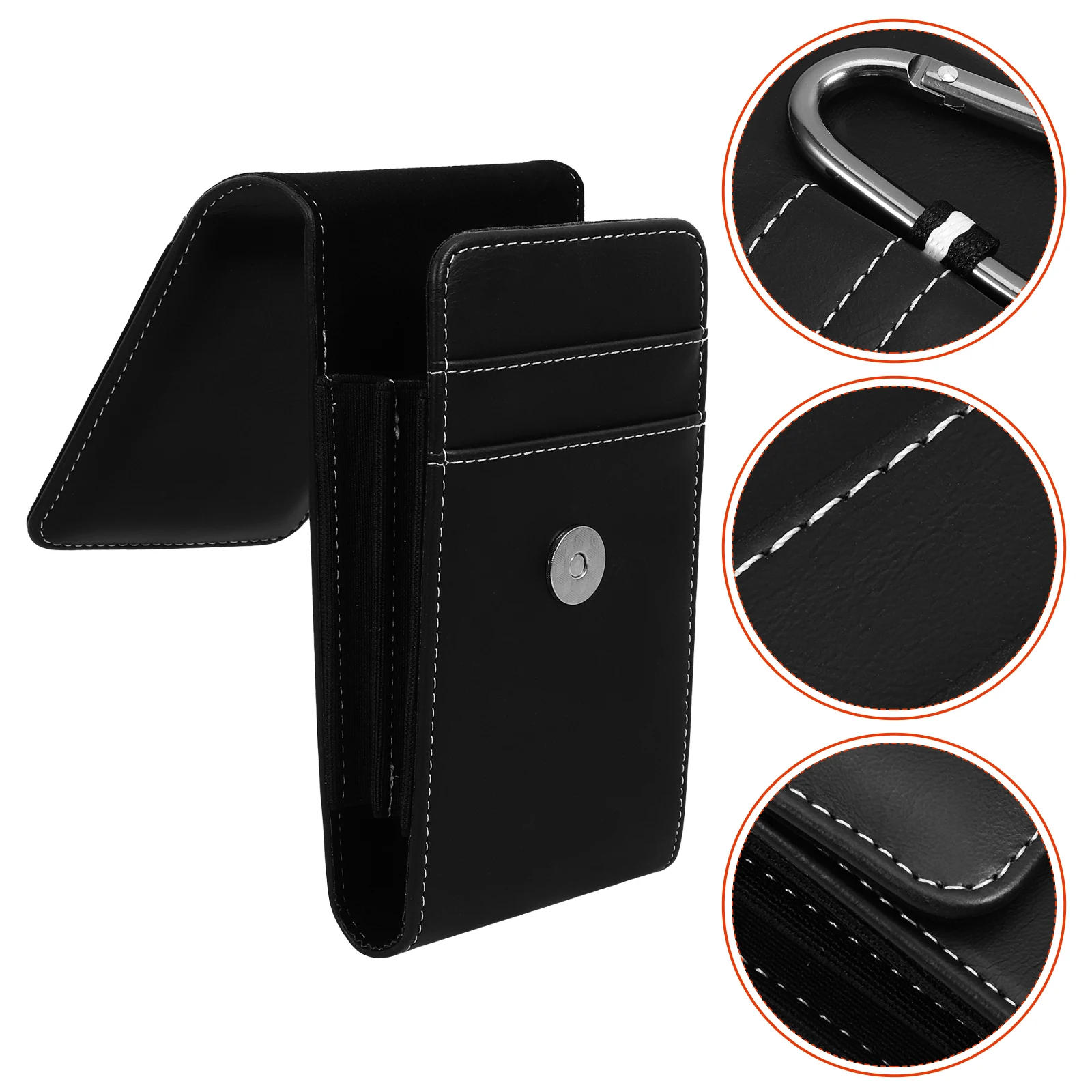 

Phone Waist Bag for Men Brown 5.5-6.7 Inch Cellphone Pouch Belt Dual Card Slots Travel Outdoor Lightweight Accessories Small