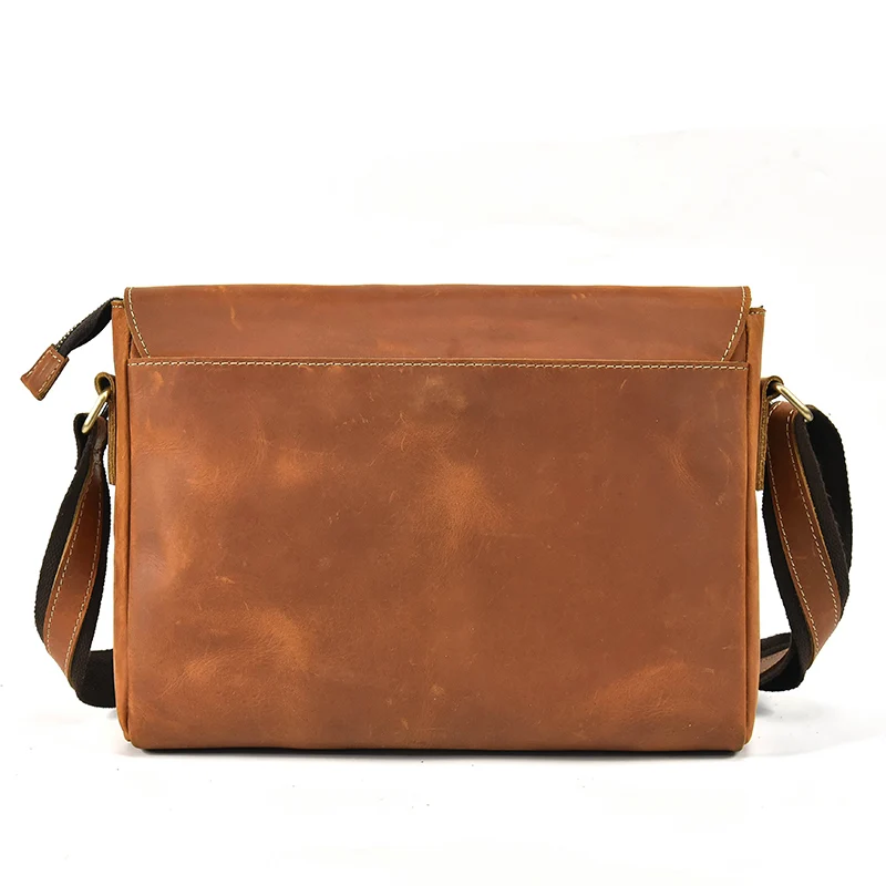 Imagem -02 - Bolsa de Ombro de Designer Masculino Bolsa de Mensageiro de Couro Genuíno Bolsas para Homens Vintage Bolsa de Estilingue Casual Feminina Crossbody Bolsas