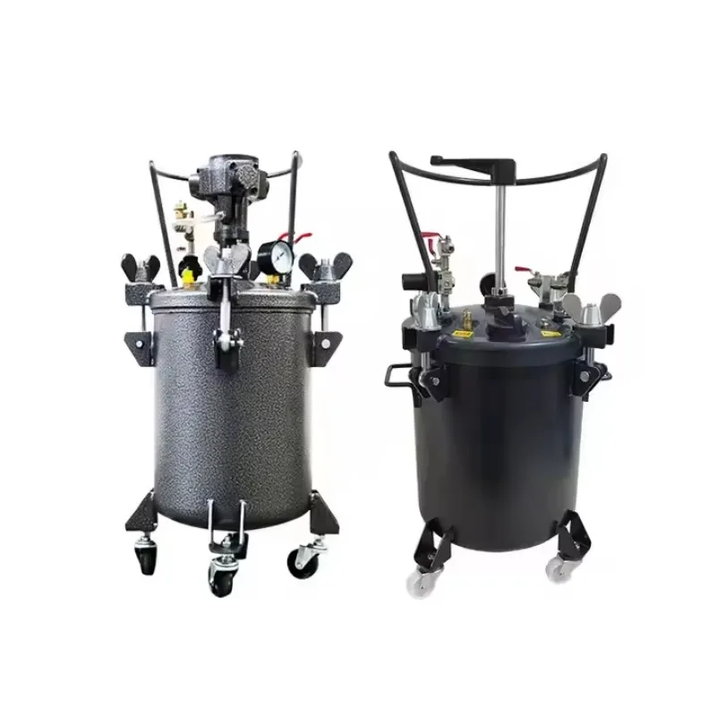 ارتفاع ضغط التلقائي دليل خلط الطلاء برميل الكربون الصلب خزان رذاذ هوائي لتطبيقات الطلاء ذات الضغط العالي