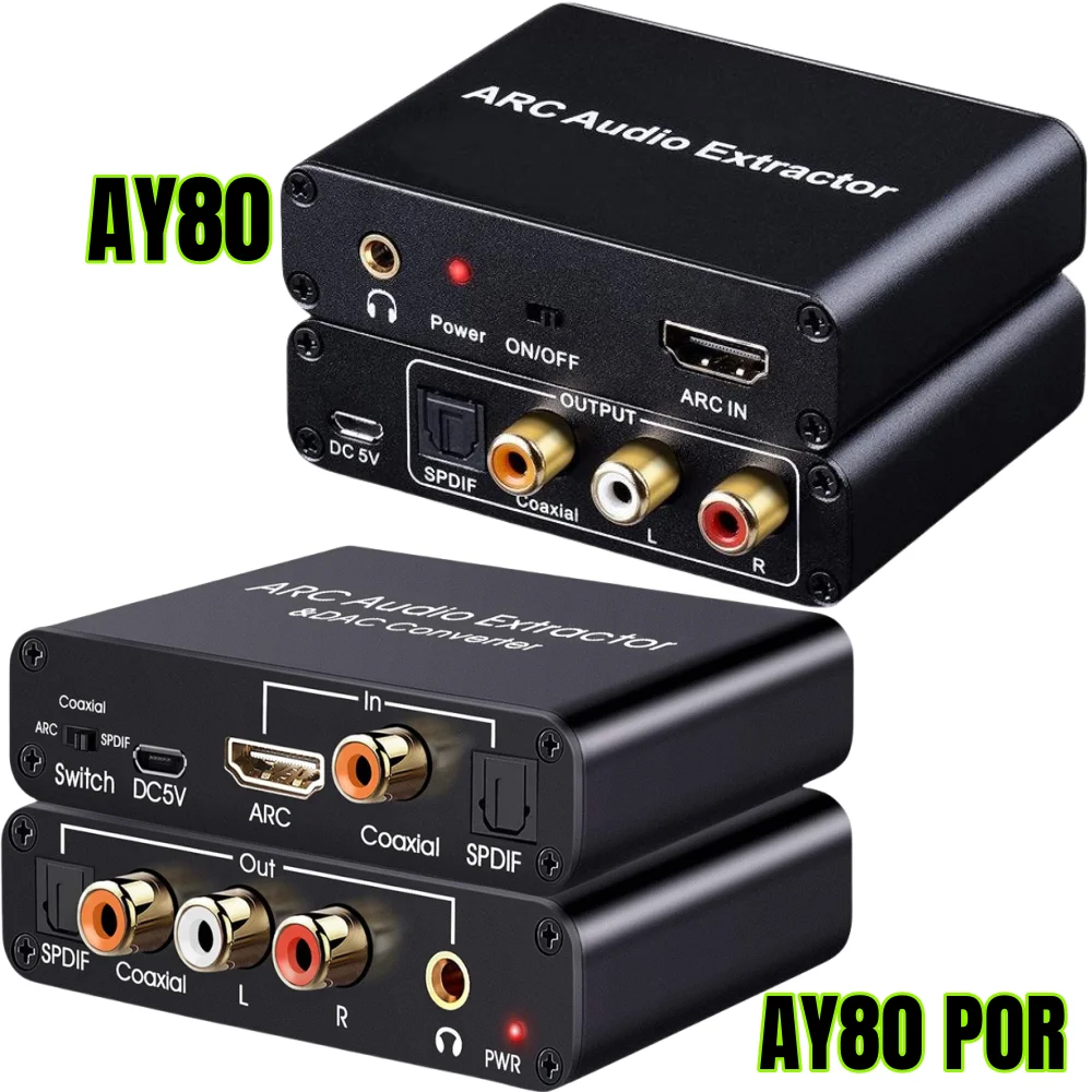 192KHz HDMI ARC Audio Extractor HDMI ARC zu koaxialen optischen Toslink Digital SPDIF Switch 3,5mm AUX Analog Audio Return Channel – Detail 4