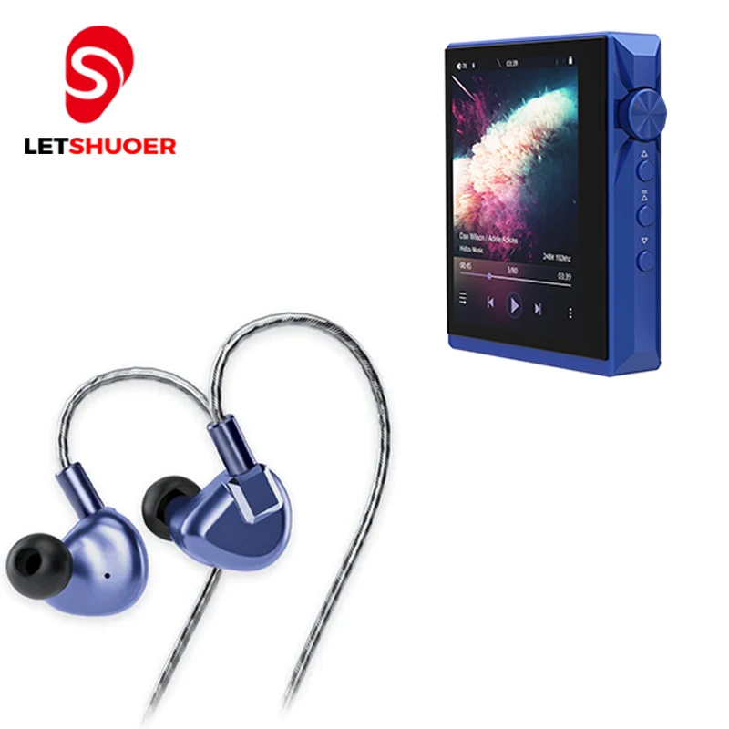 

Letshuoer S12 Pro HIFI IEMs In-Ear Wired Headphones Planar + Hidizs AP80 PRO-X Portable Lossless DAC AMP MP3 Music Player