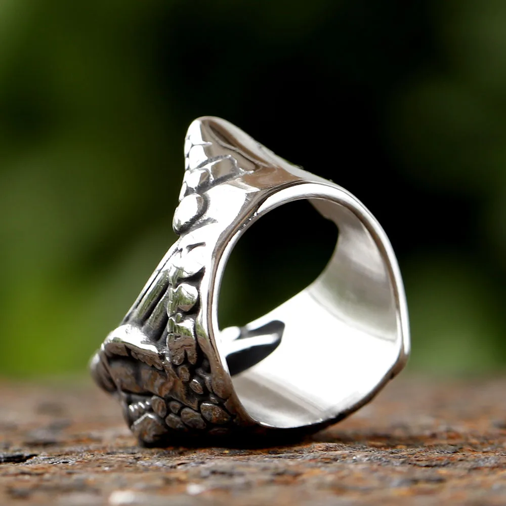 2024 New 316L Stainless Steel Vintage snake biker Ring With fashion Patterns For Men Women Punk Motorcycle Jewelry Party GIFT