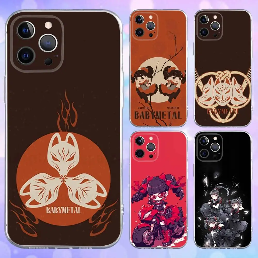 

B-Babymetal Girl Idol Phone Case For iPhone 16e,16,15,14,13,12,11 Plus,Pro,Max,XR,XS,X,Plus,SE,Mini Transparent Soft Cover