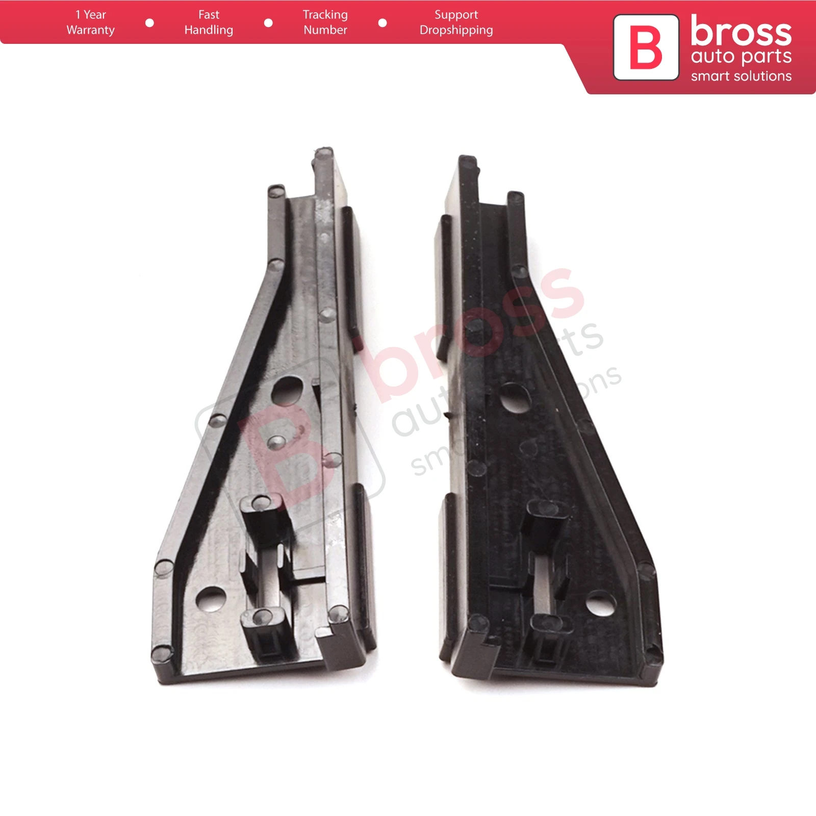 Bross BSR40-2 Panoramic Roof Sunroof Runner Guide Slider Repair 2 Pieces Set Plastic 54138408062 for BMW 5 E39 X3 E83 X5 E53 E70