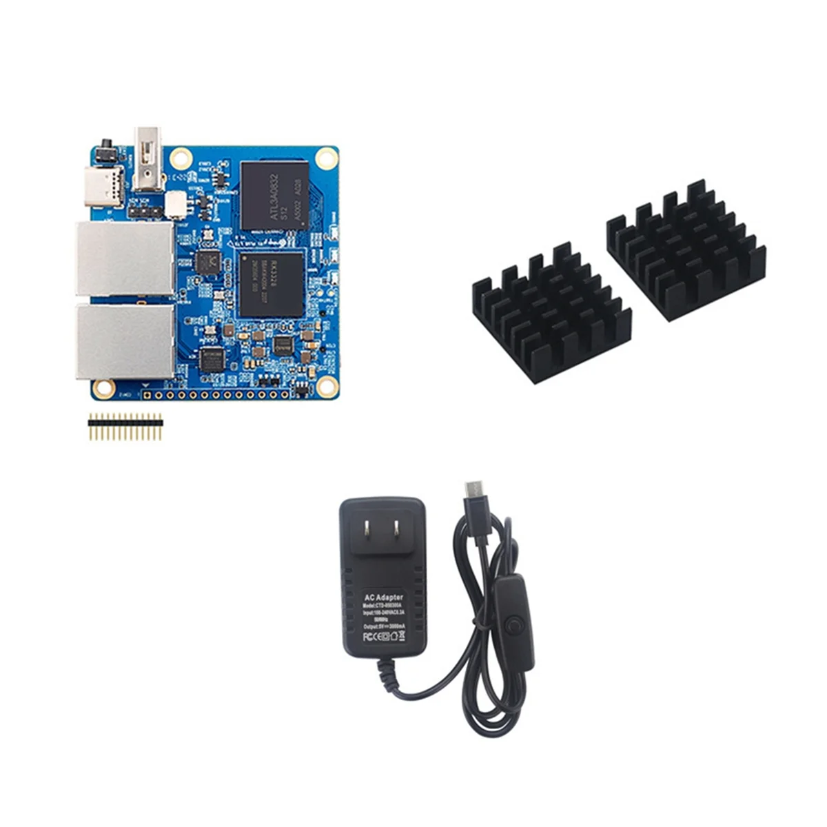 2025+For R1 Plus Development Board 1GB RAM Rockchip RK3328 يدعم Android9 // Debian/OpenWRT OS US Plug