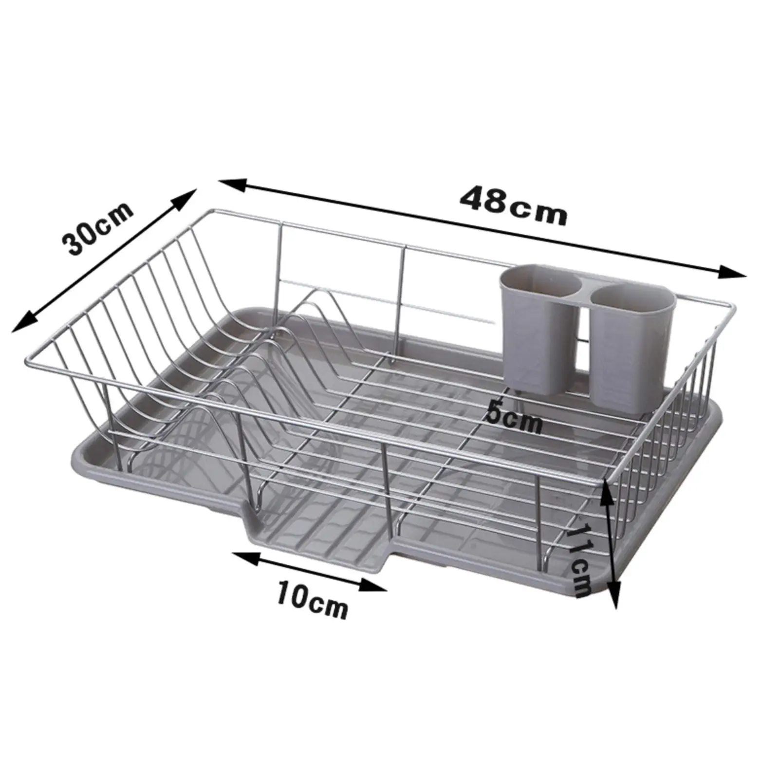 Dish Drying Rack Portable Counter Dish Drainer for Kitchen Cups Plates