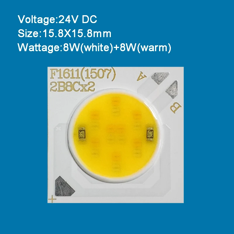 24V 8W 12W HIGH CRI COB Bicolour LED Chip lamp Light for Spotlight Floodlight DIY