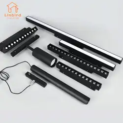 35 Series Magnetic Track Light Grille Flood Lamp Modern Embedded Flexible Linear Fixture LED Spotlight DC48V Ceiling Indoor Home